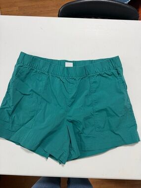 GAP Women's Teal Elastic-Waist Athletic Shorts